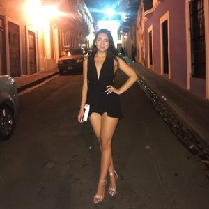 Black multi-way romper